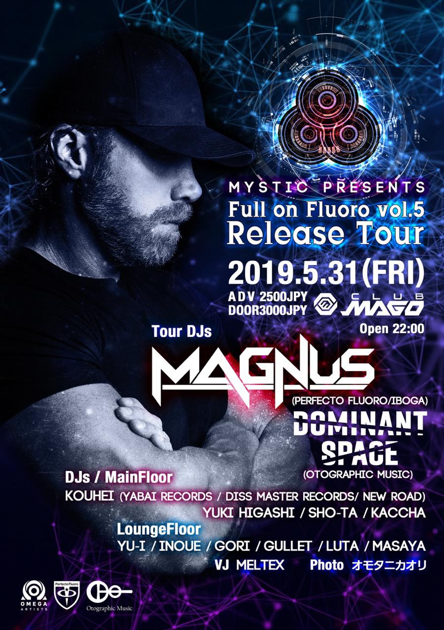 Magnus Full On Fluoro release tour show flyer in Japan
